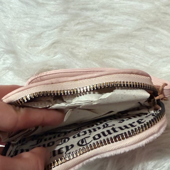 Juicy Couture Light Pink Rhinestone Logo Satchel with Matching Pouch & Scarf - Picture 8 of 9